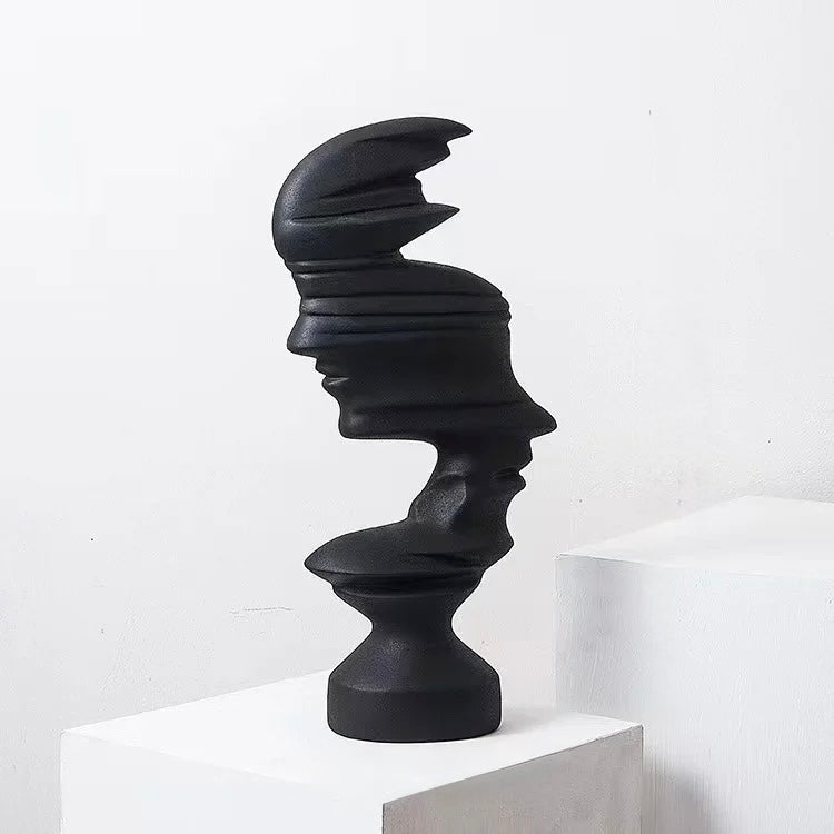 Distoro – Abstrakte Gesichtsskulptur im modernen Kunststil