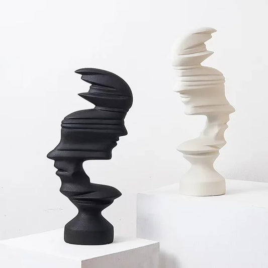 Distoro – Abstrakte Gesichtsskulptur im modernen Kunststil