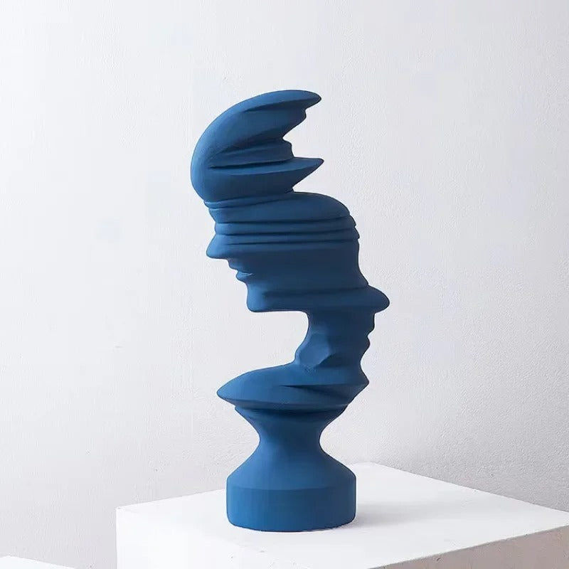 Distoro – Abstrakte Gesichtsskulptur im modernen Kunststil