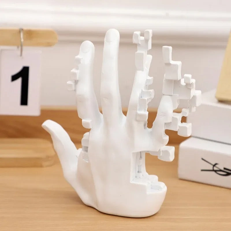 Manora – Abstrakte Hand-Skulptur im Nordic Luxus-Stil